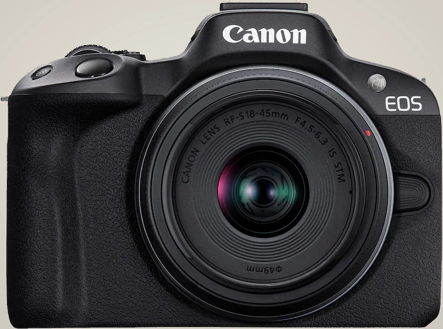 Canon EOS R50 4K Mirrorless Camera with RF-S 18-45mm Lens - Black