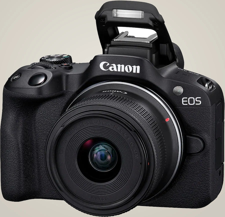 Canon EOS R50 4K Mirrorless Camera with RF-S 18-45mm Lens - Black
